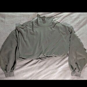 Anthropologie Pilcro Women’s Olive Knit Cropped Pull over Sweater Medium